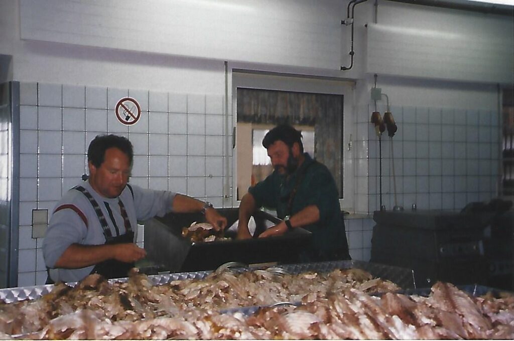 Berufsfischer 1996 bei der Arbeit